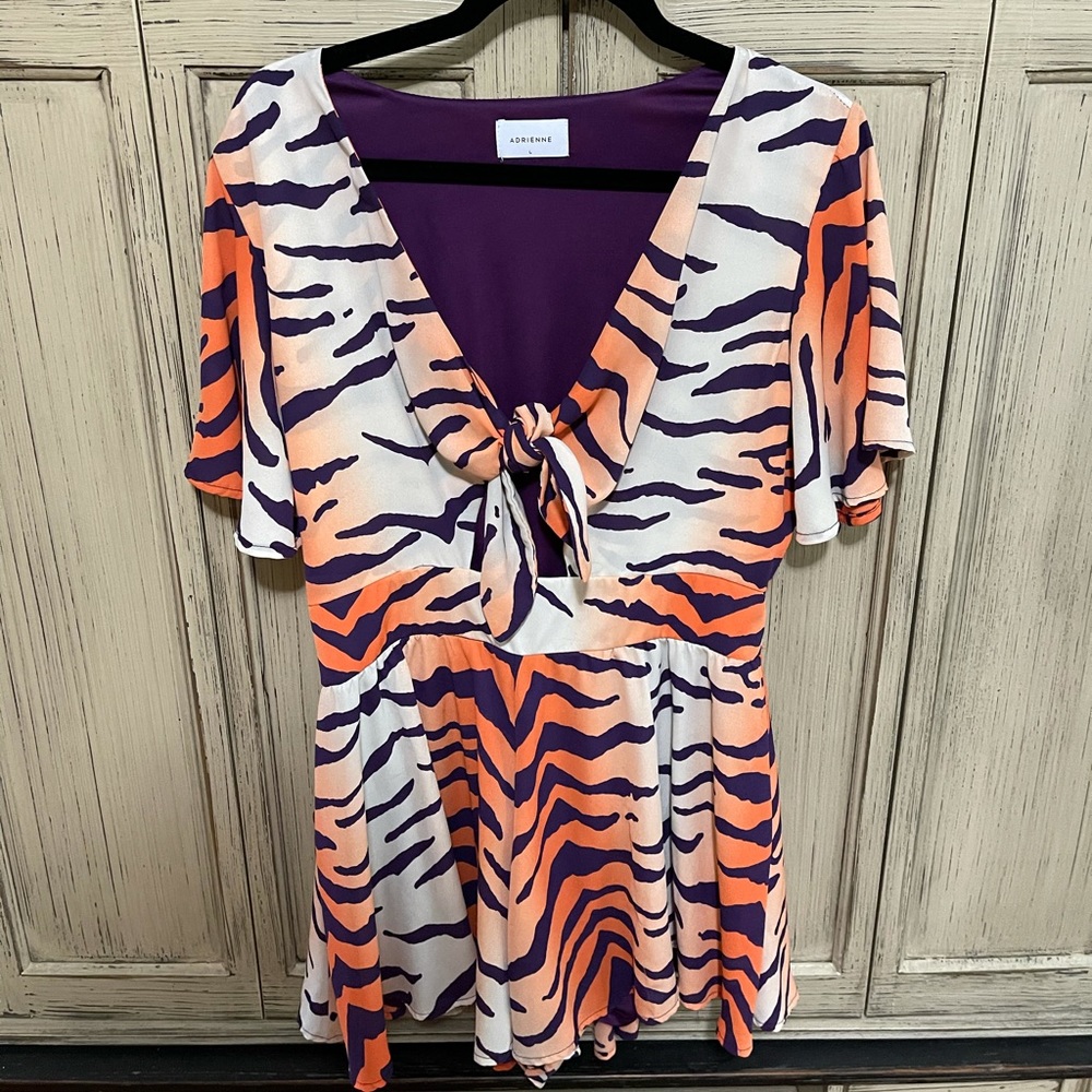 Adrienne Tiger Print Romper